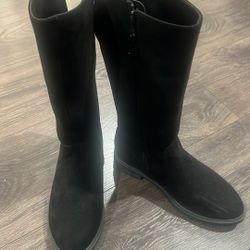 Black Long Boots For Girls Size 2 