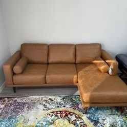 New Camel Tan Sectional Sofa 