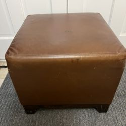 Leather Ottoman