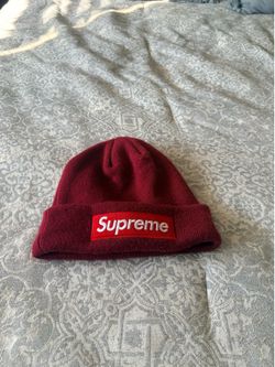 Authentic supreme x new era logo beanie