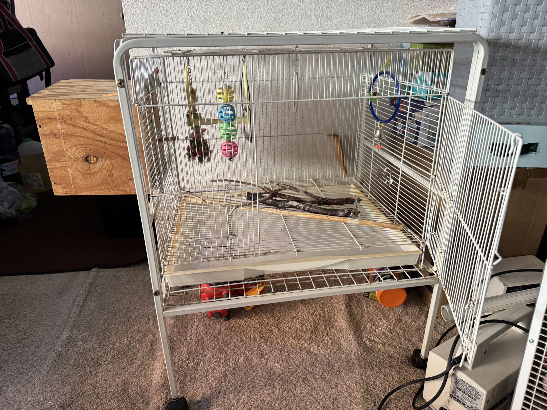 Rolling parakeet Cage