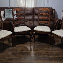 4 Vintage White Chairs