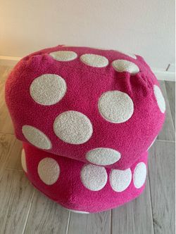 2 pink soft cushion dice