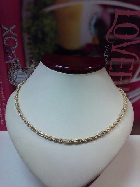 14K Yellow Gold 18" Turkish Rope Necklace