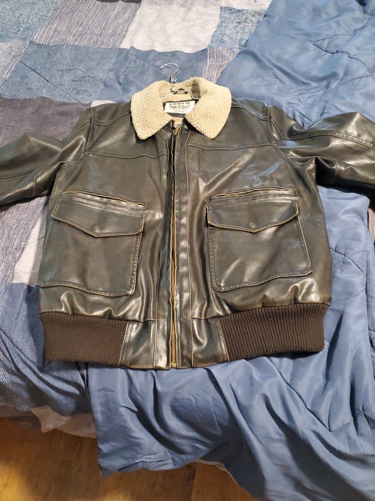 Levi's Men Leather Jacket Size XL