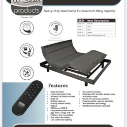 Power Adjustable Bed Frames With Cooling Mattress 