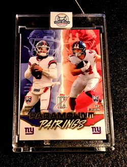 2025 Topps Signature Class Paramount Pairings Jaxson Dart & Cam Skattebo RC New York Giants NFL
Come