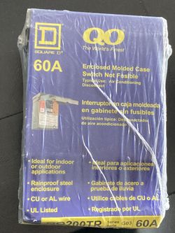 60 amp Square d Electrical Disconnect. Brand new still in box.