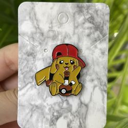 Stoner Pikachu SnapBack Pokemon Pin