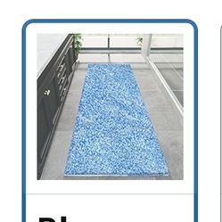 New Blue Bathroom Rugs 27.5"x19.6", Extra Soft Absorbent Thick Shaggy Bath Rugs, Non Slip Quick Dry Bath Mat, Machine Washable Bath Rugs for Bathroom,
