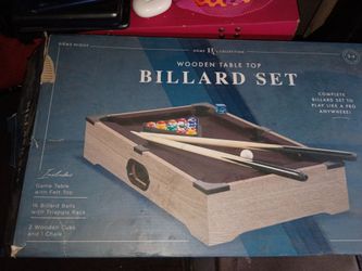 Wooden Tabletop Billiard Set