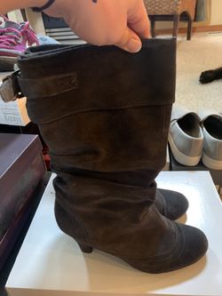 Steve Madden Grey Suede Boots -Size 9
