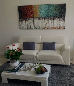 Hand painted abstract wall art decor