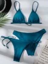 Small Bikini Deep Green With 2 Bottoms