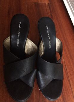 Shoes nice high wedges black size 8