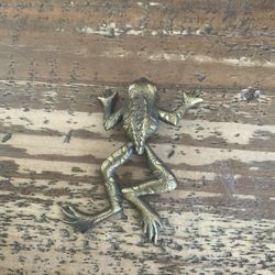 VINTAGE MOVEABLE FROG TOAD BROOCH PIN JEWELRY ACCESSORY COLLECTIBLE DETAILED