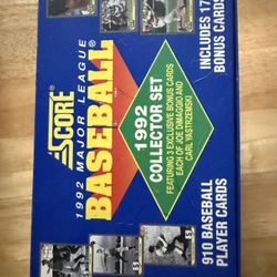 Opened Score 1992 Major League Baseball Collector Set