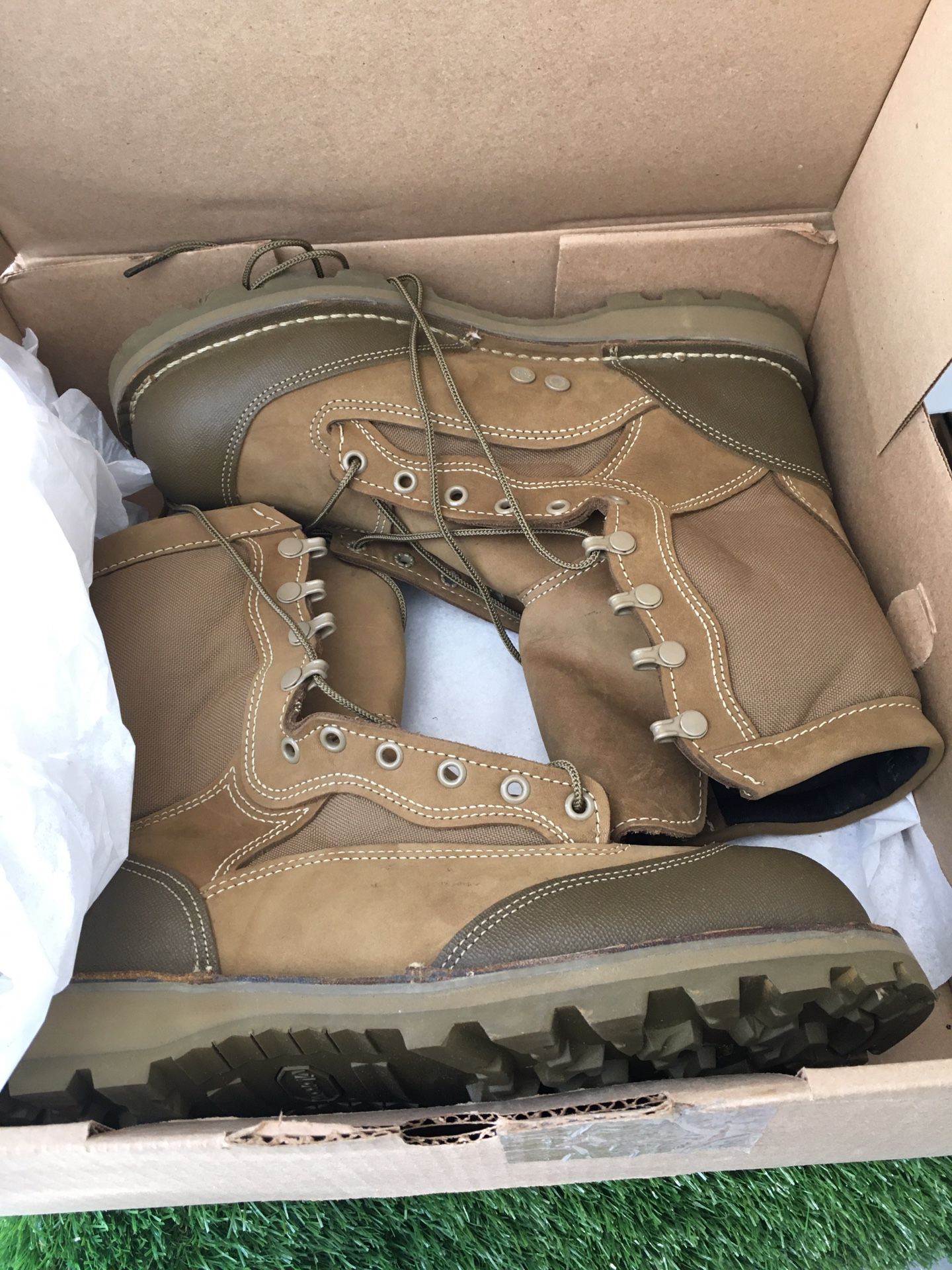 Bates US Military Issued Tan RAT Combat Boots Hot Weather Desert Tan Size 10.5 W