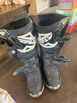 Kids Fly racing Maverik Motorcross Boots Size 13 And Size 12 Available 