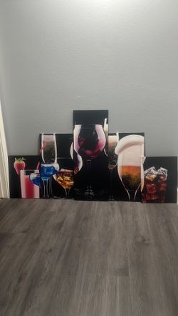 Wall pictures for bar area.