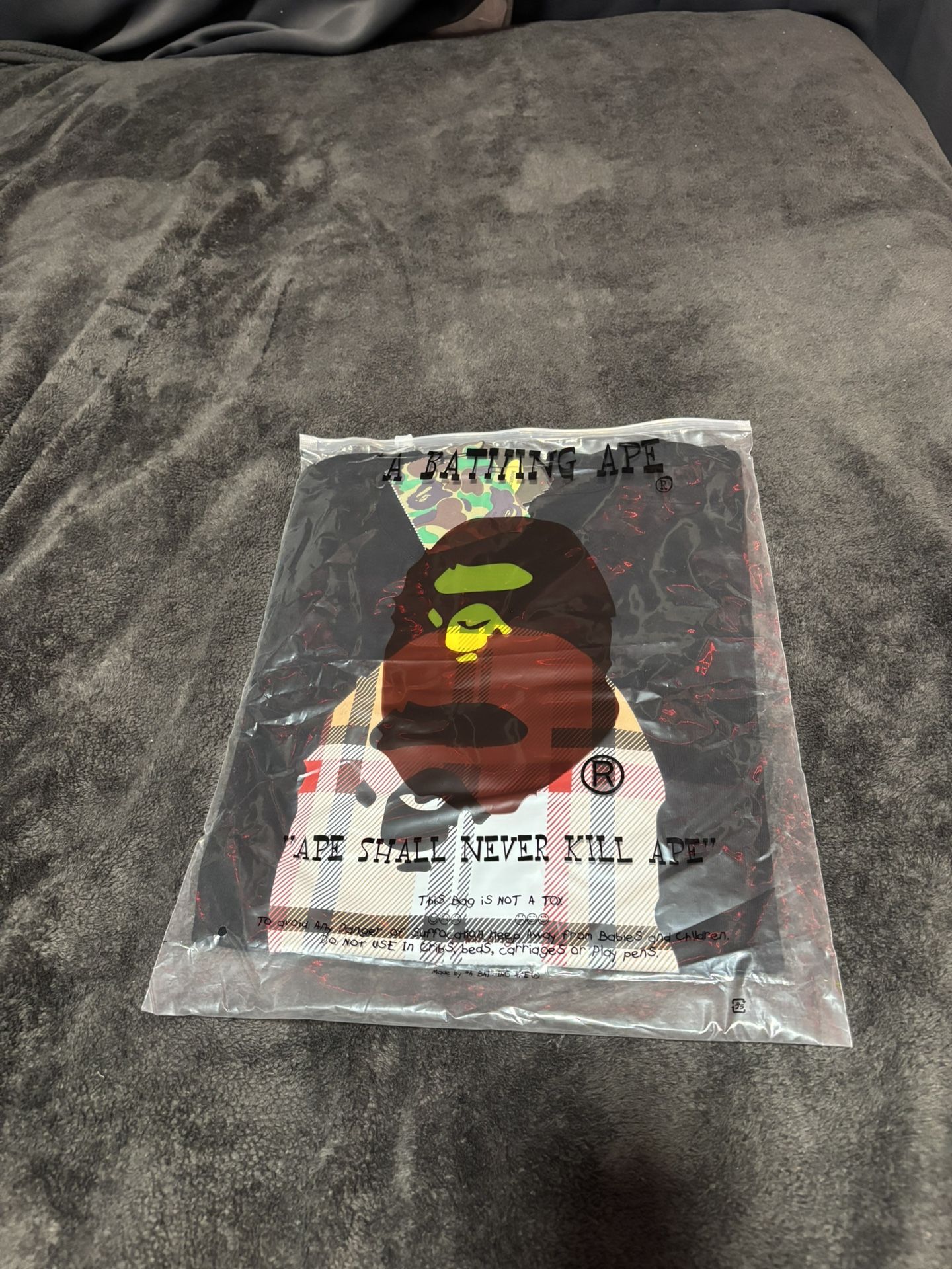 Bape Burberry Tee Size M