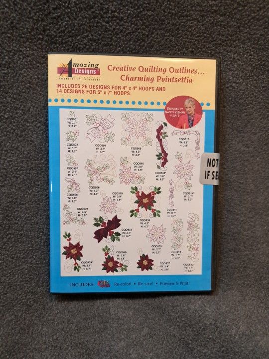 Amazing Designs Embroidery CD - Charming Pointsettia.