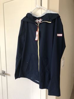 Hunter X target rain coat unisex navy