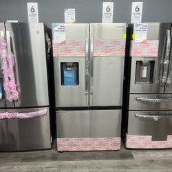 Samsung - 31 Cu Ft Mega Capacity 3-Door French Door Refrigerator With Four Types Of Ice In Stainless Steel 