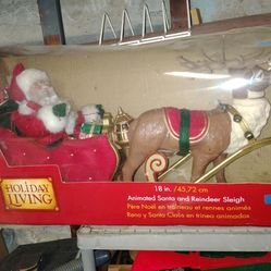 Santa and reindeer
