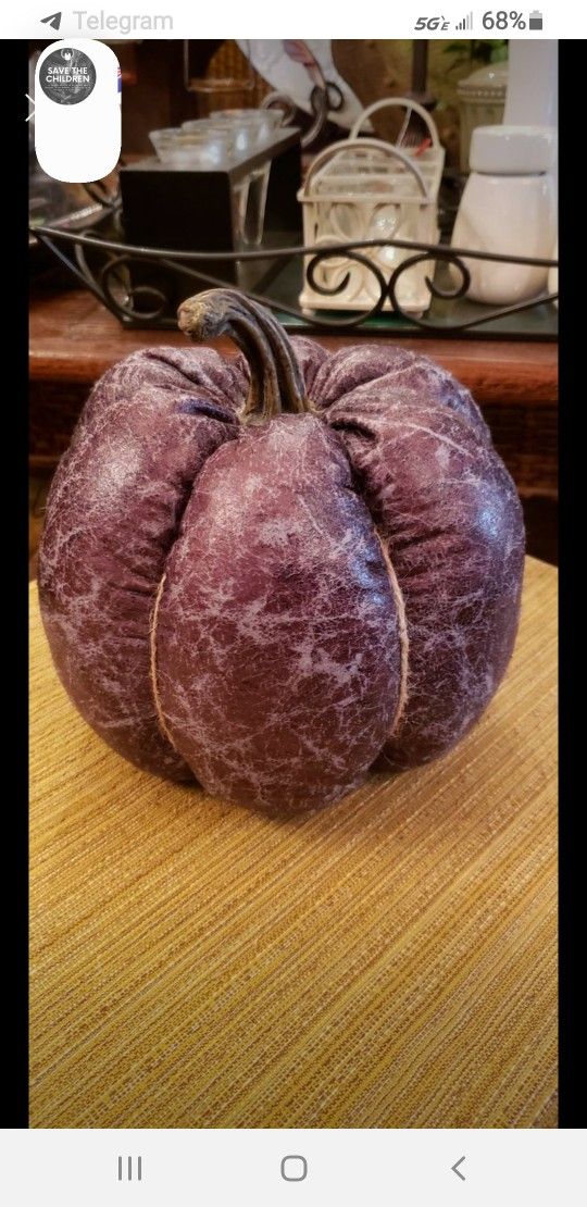 9 Inch Fabric Pumpkin 