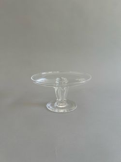 Vintage Steuben compote with scroll pedestal stem, hand blown