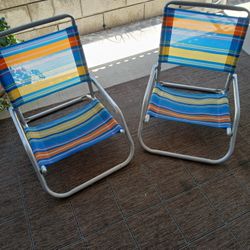 TWO BEACH SAND CHAIRS