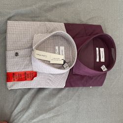Calvin Klein Slim Fit 2 Dress Shirts - M