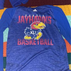 Adidas Kansas Jayhawks Longsleeve Hooded Shirt