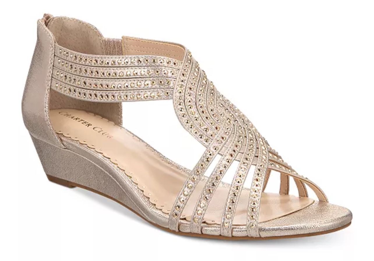 NEW GORGEOUS ROSE GOLD CHARTER CLUB SANDAL