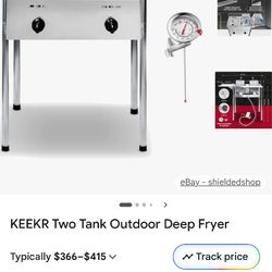 Keeker Two Tank Outdoor Deep Fryer