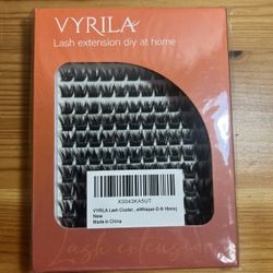 VYRILA Lash Cluster 132pcs Individual Lashes,8-16mm Diy Lash Extension,D Curl Lash Clusters Wispy,3D Natural Lash Clusters Look Like Eyelash Extension