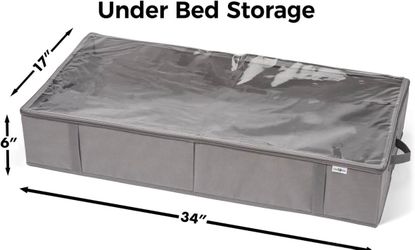 Under Bed Storage Bag with Clear Lid