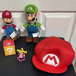 Mario Bros Lot Plush Toys Luigi Princess etc some new $10 for All