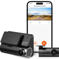 70mai A810 4K Dash Cam Front and Rear, Dual Dash Camera for Cars with Starvis 2 HDR Night Vision