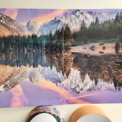 Mirror Lake 1000pc jigsaw puzzle With Poster By Professor Puzzle

