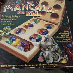 Vintage "Pressman Mancala for Kids," a children's version of the classic counting and strategy board game Mancala 