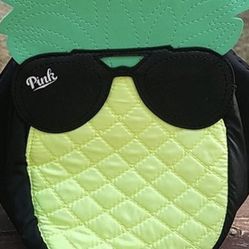Insulated Lunch Bag  Pineapple Coolerstrap has pink embossed all over