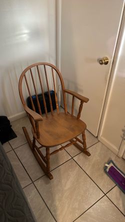 Vintage Wooden Windsor-style rocking chair