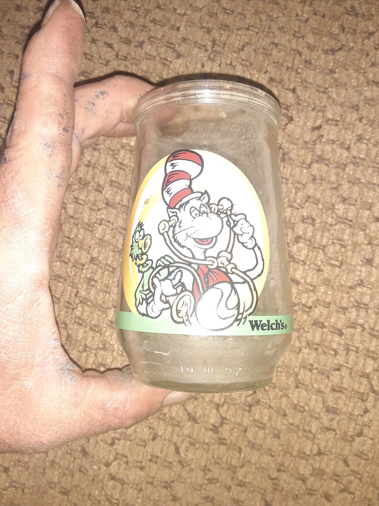 Welchs cat in the hat jelly jar