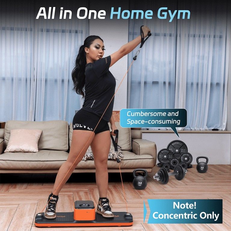 POSSONO -SMART HOME GYM ALL-IN-,ONE, FULL BODY STRENGTH TRAINING 220LBS. RESISTANCE
All-in-One Smart Home Gym, Full-Body Strength Training,