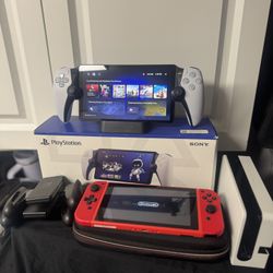 Sony PlayStation Portal + Limited Edition Red Nintendo Switch