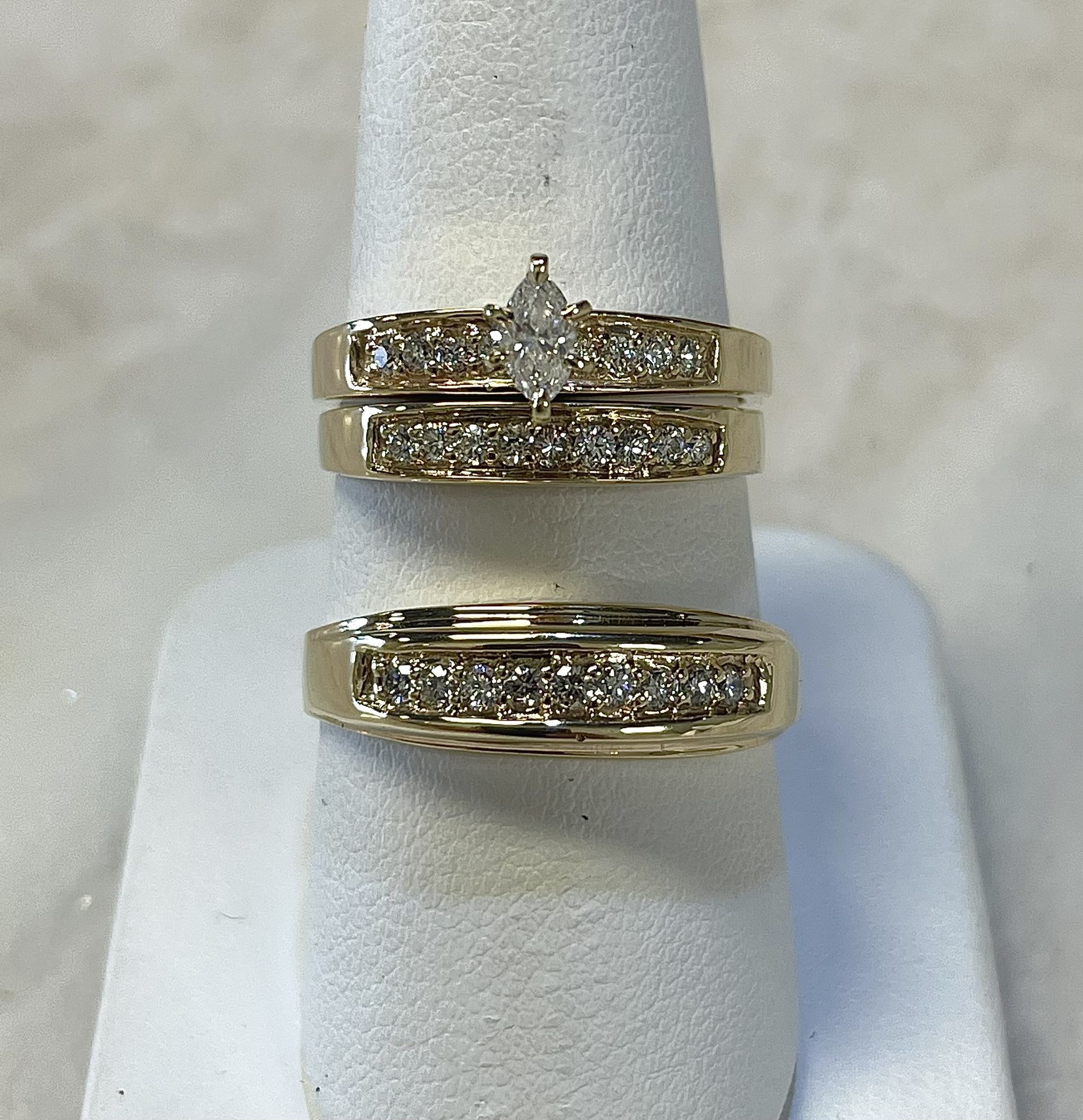 Wedding Bands And Engagement Ring Set
