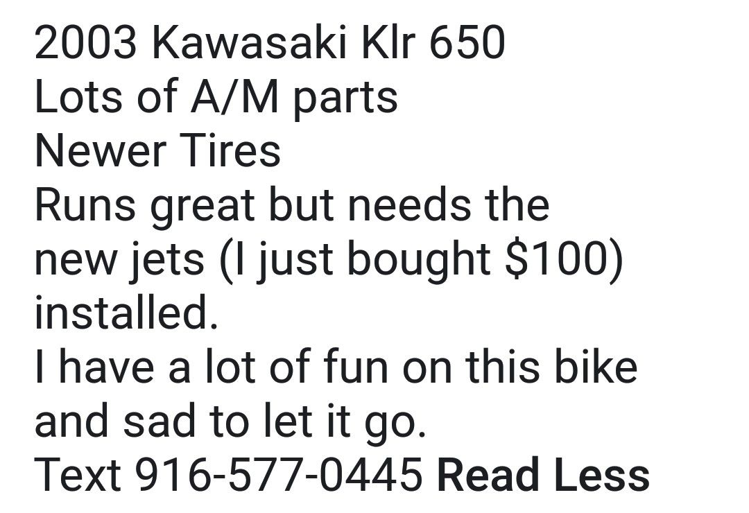 2003 Kawasaki Klr650