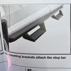 Running Board Drop Down Side Step Nerf Bar Black Fit for 07-18 Chevy Silverado/GMC Sierra 1500 Extended/Crew Cab/07-19 2500HD/3500HD Extended Cab/Crew